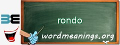 WordMeaning blackboard for rondo